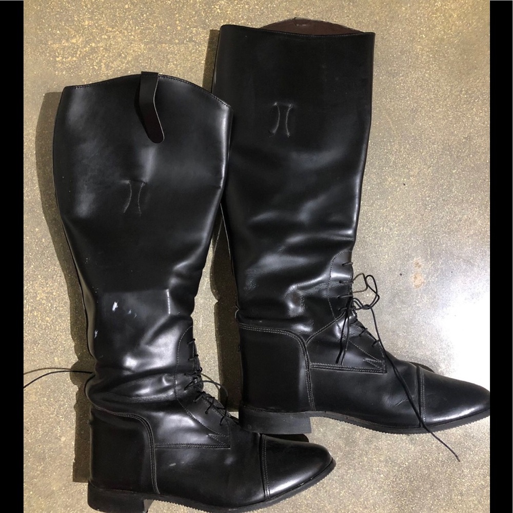 Equestrian boots 9.5 and supplies